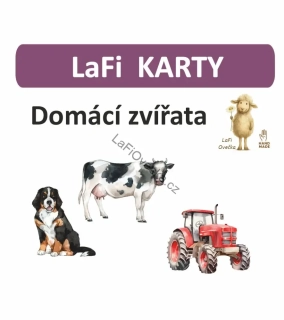 LaFi karty – Domácí zvířata (20 ks) | Omyvatelné kartičky 10×15 cm | Česká výroba