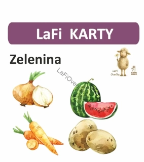 LaFi karty – Zelenina (20 ks) | Omyvatelné kartičky 10×15 cm | Česká výroba