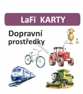 LaFi karty – Dopravní prostředky (20 ks) | Omyvatelné kartičky 10×15 cm | Česká výroba