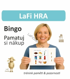 Obrázkové LaFi Bingo – Pamatuj si nákup | hra na trénink paměti a soustředění