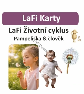 LaFi karty – Životní cyklus: Pampeliška a člověk (7 kroků)