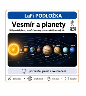 LaFi edukativní podložka – Vesmír a planety (panorama)
