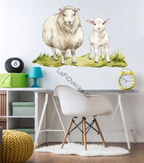 LaFi samolepka na zeď – Ovečka a jeňátko | domácí zvířata