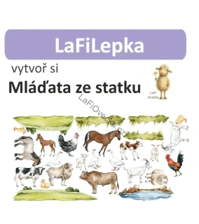LaFiLepky – Mláďata ze statku (arch 62 × 30 cm)
