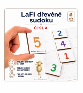 LaFi dřevěné obrázkové sudoku – Čísla