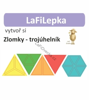 LaFiLepky – Zlomky: trojúhelník (strana 19 cm)