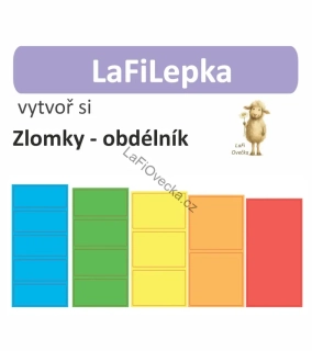 LaFiLepky – Zlomky: obdélník (délka 19 cm)