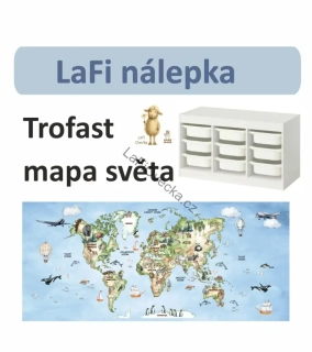 LaFi polep na IKEA TROFAST – Mapa světa