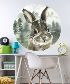 LaFi Ovečka kruhová samolepka na zeď – Zajíc v kruhu