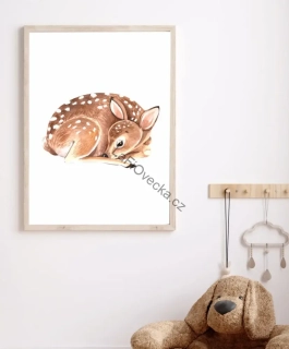 LaFi Ovečka plakát do dětského pokoje – Koloušek | lesní motiv
