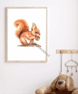 LaFi Ovečka plakát do dětského pokoje – Koloušek | lesní motiv