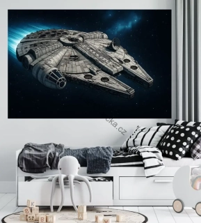 LaFi samolepka na zeď – Vesmírná loď sci-fi | MIDI / MAXI