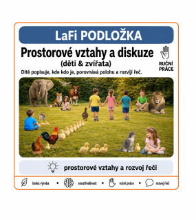LaFi omyvatelná podložka – Prostorové vztahy a diskuze (děti & zvířata)