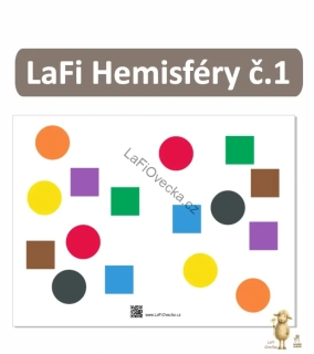 LaFi podložka – Hemisféry č. 1 (barvy a tvary) | propojení hemisfér
