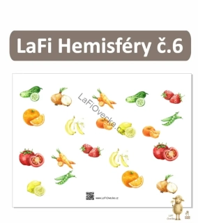 LaFi podložka Hemisféry č. 6 | Ovoce a zelenina
