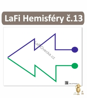 LaFi podložka – Hemisféry č. 13 | Cikcak odražená dráha pro dvě ruce (koordinace)