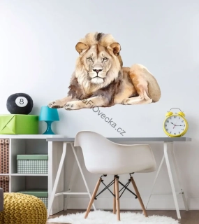 LaFi samolepka na zeď – Lev (Safari) | MINI / MIDI / vlastní velikost 47 cm a 97 cm