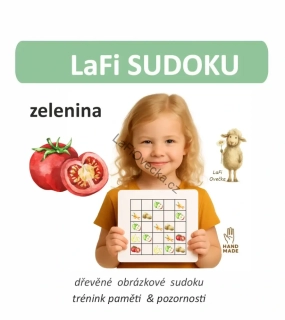 LaFi Sudoku – Ovoce Zelenina| dřevěné obrázkové sudoku pro děti