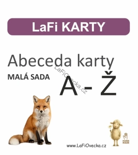 LaFi karty – Abeceda (1 obrázek na písmeno) | Omyvatelné karty 7×9 cm