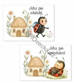 LaFi označení třídy MŠ – Berušky| Jdu po obědě / Jdu po spinkání