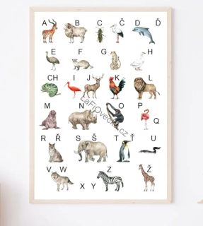 LaFi edukativní plakát – Abeceda se zvířaty pro děti