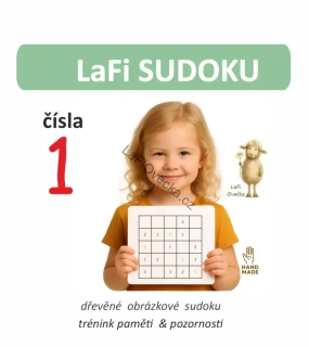 LaFi Sudoku – Čísla| dřevěné obrázkové sudoku pro děti
