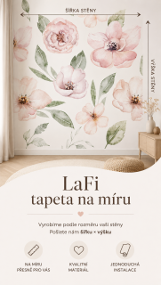 LaFi tapeta na míru – Velké růžové květy