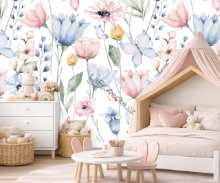 LaFi tapeta na míru – Barevné květy