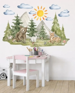 LaFi samolepka na zeď – Medvěd a koloušek