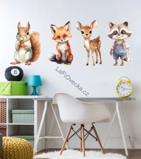 LaFi samolepka na zeď – Lesní zvířátka