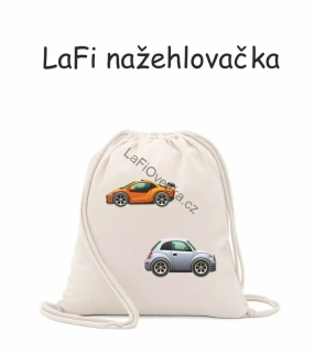 LaFi nažehlovačka Auta |oranžové sportovní a stříbrné městské auto | 15 × 15 cm, 2 ks