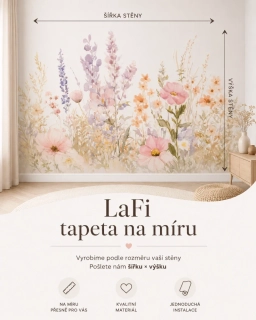 LaFi tapeta na zeď – Pastelová květinová louka