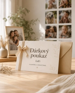 LaFi dárkový poukaz – tisk z vlastních fotek a AI motivů