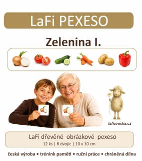 LaFi dřevěné obrázkové pexeso – Zelenina I.
