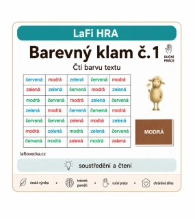 LaFi hra – Barevný klam č. 1 (Stroop test) | Trénink pozornosti a paměti 