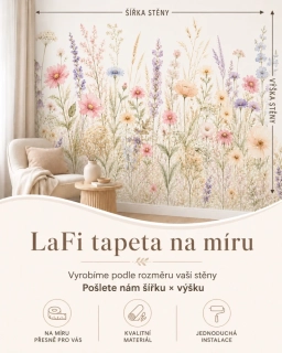 LaFi tapeta na míru – Luční kvítí (akvarel)