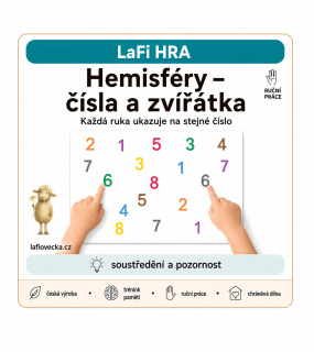 LaFi Hemisféry pro děti | Zvířata • Barvy • Čísla | Trénink soustředění