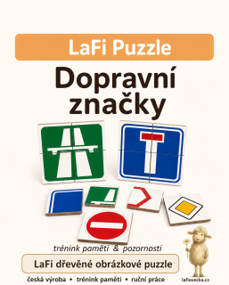 LaFi Dřevěné Puzzle – Dopravní značky | Česká výroba