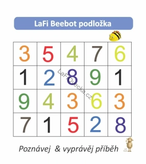 LaFi BeeBot podložka – Barevná čísla | Robotika pro MŠ a 1. třídu | Programování Bee-Bot | Česká výroba