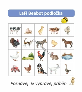 LaFi BeeBot podložka – Domácí zvířata| Robotika pro MŠ | Programování Bee-Bot | Česká výroba