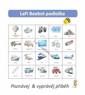 LaFi BeeBot podložka – Dopravní prostředky | Robotika pro MŠ | Programování Bee-Bot | Česká výroba