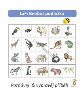 LaFi BeeBot podložka – Exotická zvířata | Robotika pro MŠ | Programování Bee-Bot | Česká výroba