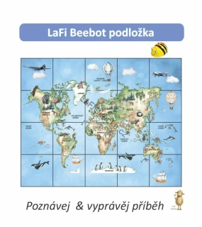 LaFi BeeBot podložka – Mapa světa | Robotika pro MŠ | Programování Bee-Bot | Česká výroba