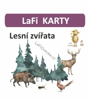 LaFi karty – Lesní zvířata (20 ks) | Omyvatelné kartičky 10×15 cm | Česká výroba