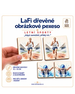 LaFi dřevěné obrázkové pexeso – Letní sporty 2