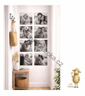 LaFi samolepka na zeď z vlastní fotky – fotostěna 23×23 cm - sada 8 ks
