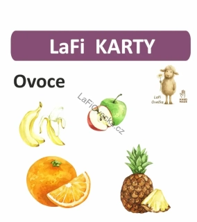 LaFi karty – Ovoce (20 ks) | Omyvatelné kartičky 10×15 cm | Česká výroba