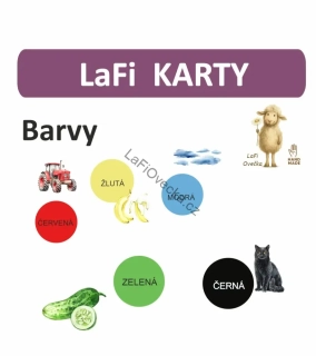 LaFi karty – Barvy (26 ks) | Omyvatelné kartičky 10×15 cm | Česká výroba