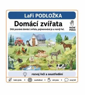 LaFi podložka – Domácí zvířata | Omyvatelná edukativní podložka pro MŠ | Česká výroba